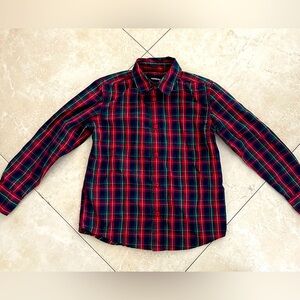 Boy Plaid long sleeve button down shirt size 6